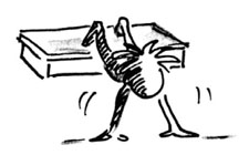 Dessin: un sportif effectue des appuis faciaux, les pieds sur un couvercle de caisson.