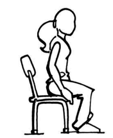 Bild: Person sitzt auf einem Stuhl