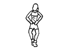 Dessin: Une femme fait de l'aérobic.