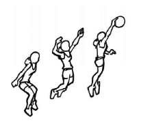 Bild: Bewegunsabfolge für Volleyball-Samsh