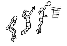 Bild: Bewegungsabfolge Volleyball-Smash