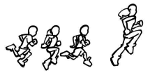 Bild: Kinder rennen hinter der Lehrperson