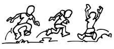 Bild: Kinder rennen über Hindernisse