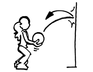 Spielen – Werfen/Fangen - Vorschule: Fünf Mal Ball an die Wand (Niveau