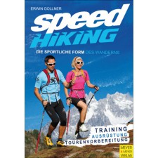 Buchcover: Zwei Wanderer mit Stöcken beim Speed-Hiking.