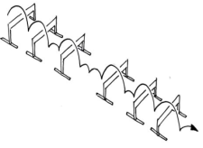 Bild: Hürdenlauf über sechs Hürden
