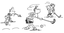 Comic: Drei Kinder spielen sich Bälle zu.