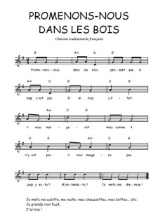 Jouer – Jeux d’introduction: Promenons-nous dans les bois