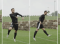 Football – Jeu de tête: Coup de tête avec course d’élan et saut d’appel sur une jambe avec rotation (après un centre)