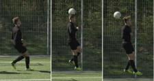 Football – Jeu de tête: Prolongation d’un ballon de la tête
