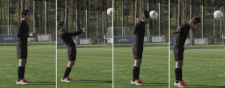 Calcio – Il gioco di testa: Tecnica – Colpo di testa da fermo (lancio)
