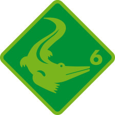 Abzeichen: Grundlagentest 6 Krokodil