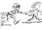 Balle à la corbeille – Passer et dribbler: Au voleur!