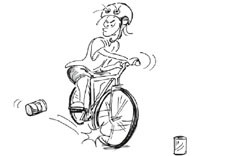 In bicicletta – Evoluzioni: La pedata