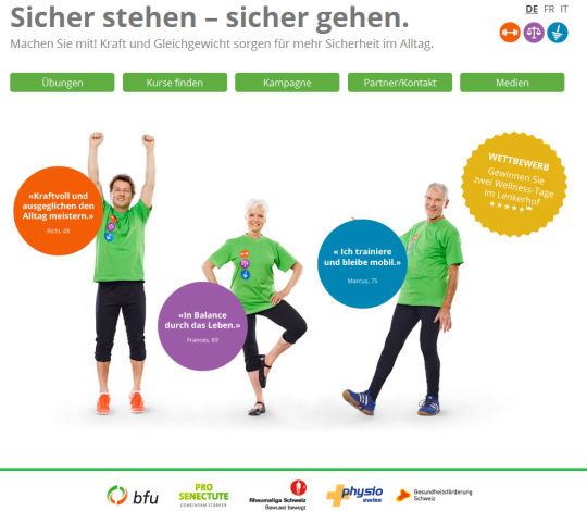 Screenshot Website sichergehen.ch