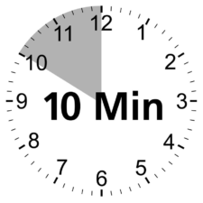 Un orologio indica 10 minuti alle 12