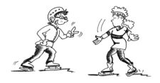 Disegno: due bambini giocano a sasso-carta-forbice