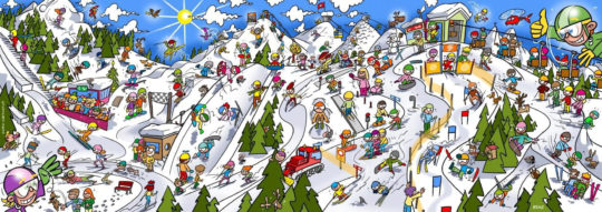 Dessin tiré du livret «Swiss Ski Skills pour enfants»