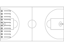Basketball in der Schule – Dribbling: Zeitung lesen