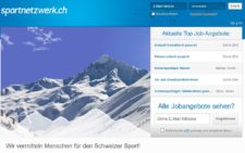 Screenshot Homepage Sportnetzwerk.ch