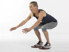 Entraînement avec engins − Disque (sliding pad): Sliding Burpee