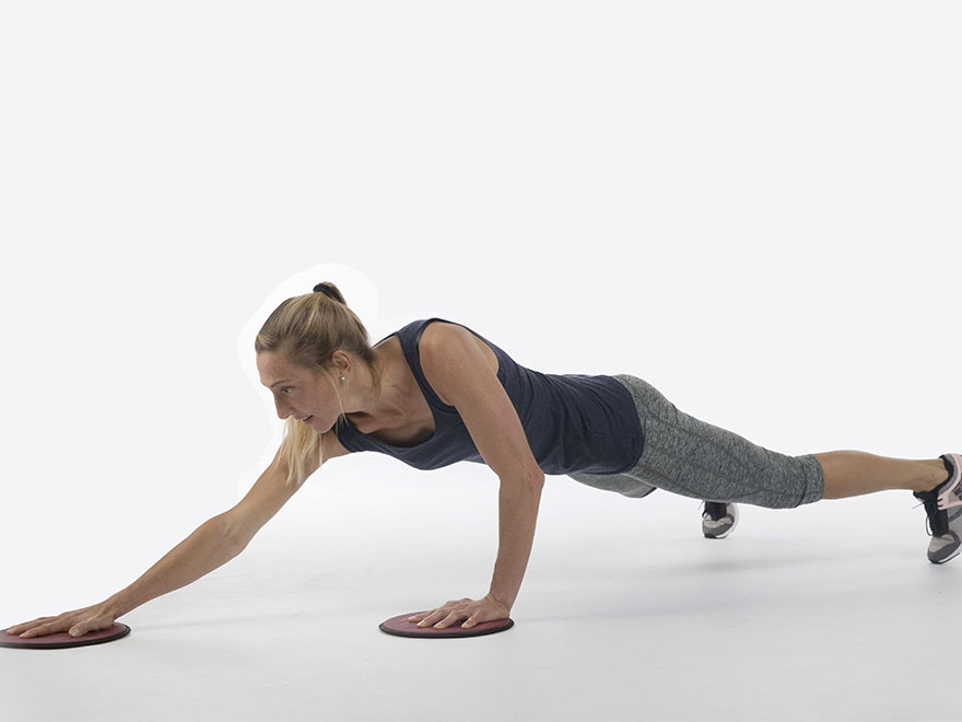 Training mit Hilfsmitteln Sliding Pads Crawling PushUp » mobilesport.ch
