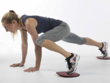 Entraînement avec engins − Disque (sliding pad): Running Push Up