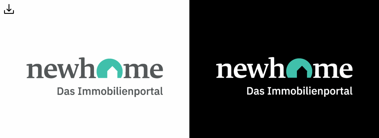 newhome Logo mit Claim als Vorschau