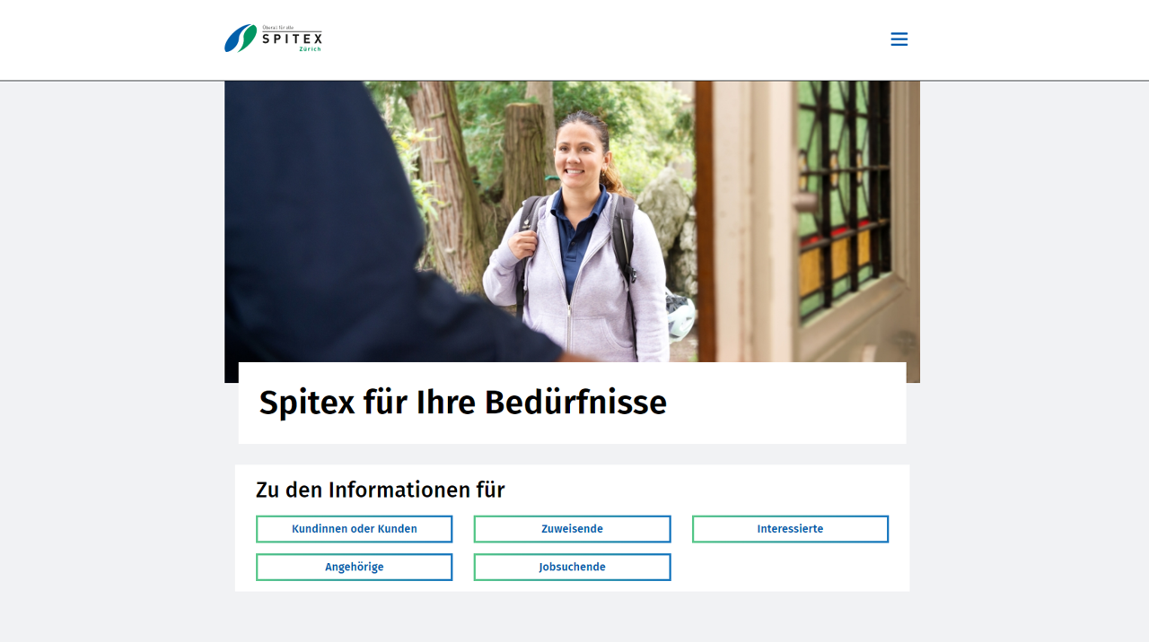Homepage Spitex Zürich