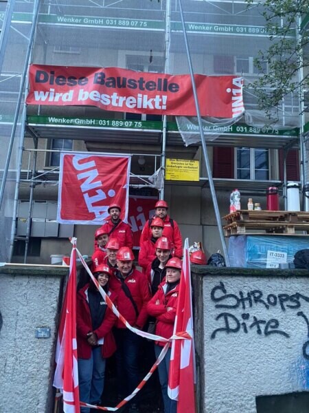 SCHON WIEDER: Die Unia muss die Baustelle an der Konsumstrasse 10 in Bern schliessen.(Foto: dak)